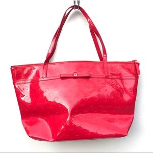 Kate Spade red patent Sophie leather tote shoulder bag tote